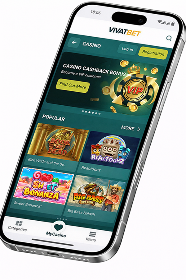 Vivatbet app interface